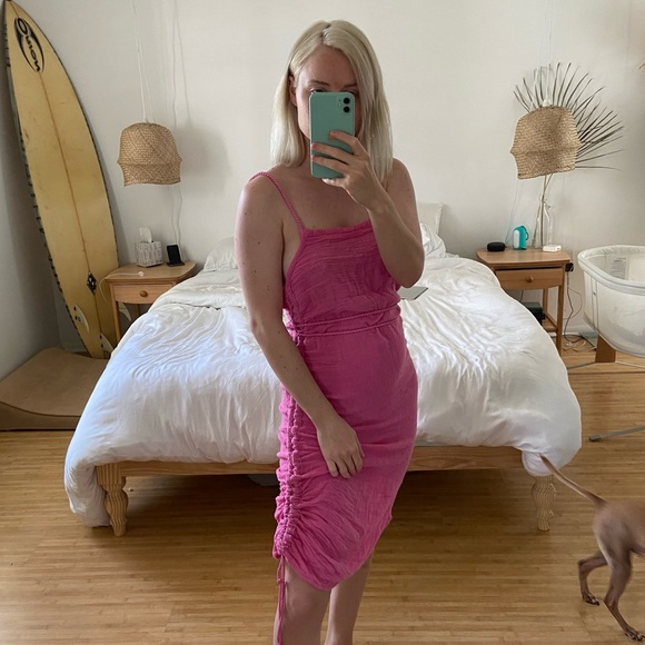Jens Pirate Booty CROSSINGS MINI DRESS IN SKY PINK - Picture 1 of 4